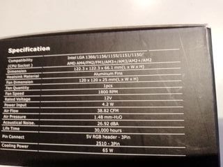 Disipador Thermaltake RGB Intel-AMD