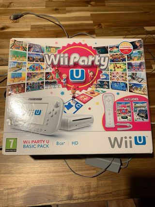 Nintendo Wii U blanca + GamePad + mandos + cables