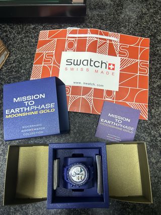 Swatch Mission to Earthphase Moonshine Gold