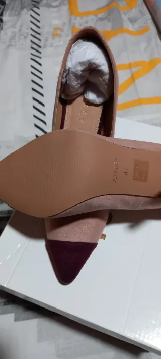 Zapatos de tacón AZAREY rosa y morado talla 41