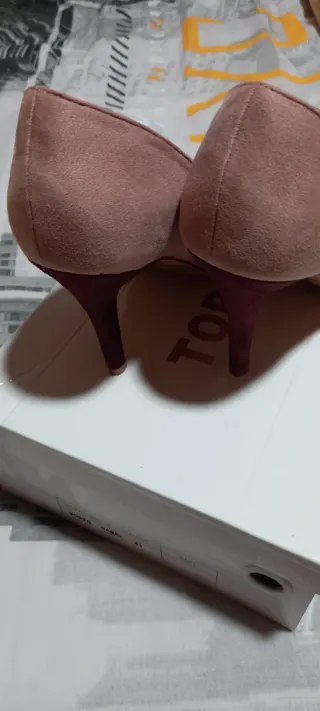 Zapatos de tacón AZAREY rosa y morado talla 41