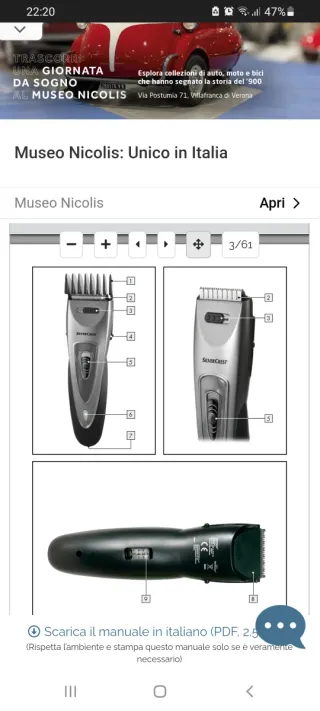 Rasoio SilverCrest SHBS 600 A1 Barba/Capelli