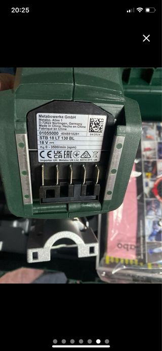 Sierra Caladora Metabo inalámbrica. Nueva