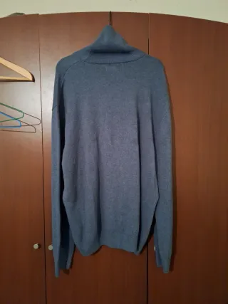 Jersey de Algodón/Lana Azul gris verdoso. Sin usar