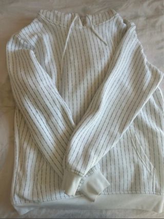 Sudadera Snipes Blanca Rayas Grises Fuck You