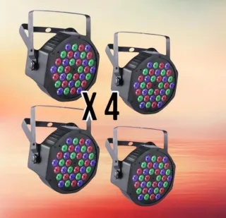 4x Proiettore Luci Strobo Discoteca Rgb led farett
