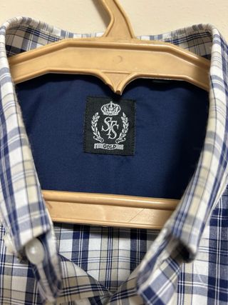 Camisa de cuadros manga corta