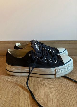 Converse plataforma negras