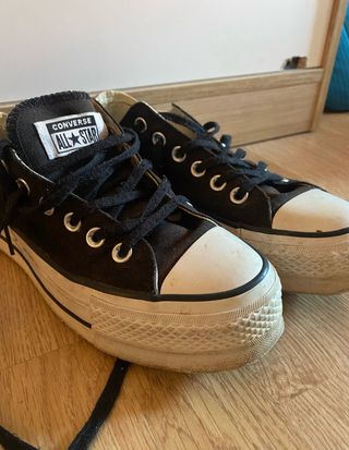 Converse plataforma negras