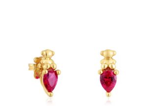 Pendientes Tous Oso y Rubí Oro