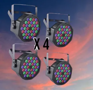 4x Proiettore Luci Strobo Discoteca Rgb led farett