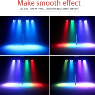 4x Proiettore Luci Strobo Discoteca Rgb led farett