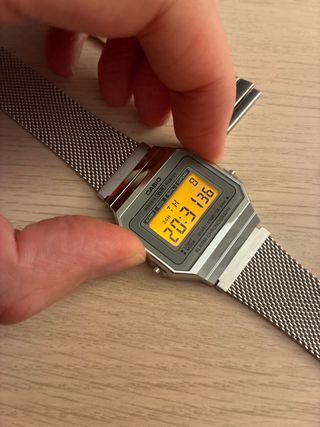 Reloj Casio A700 Plateado + Correa Extra