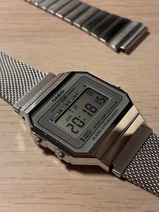 Reloj Casio A700 Plateado + Correa Extra