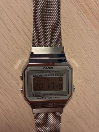 Reloj Casio A700 Plateado + Correa Extra