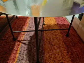 Tavolino etnico ferro e metallo