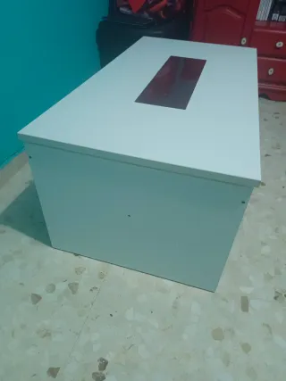 Mesa de centro extensible madera y cristal