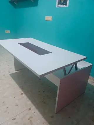 Mesa de centro extensible madera y cristal