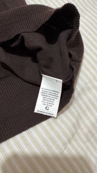 Jersey Carolina Herrera Marrón V-Neck