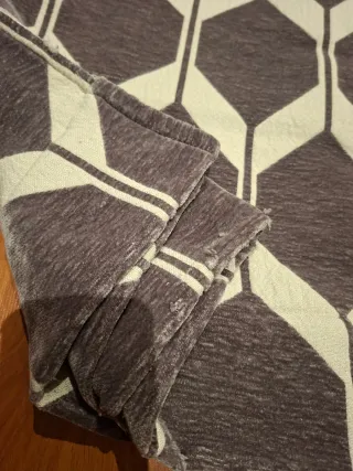 Pareja de Cortinas grises y crudo