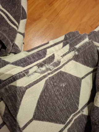 Pareja de Cortinas grises y crudo