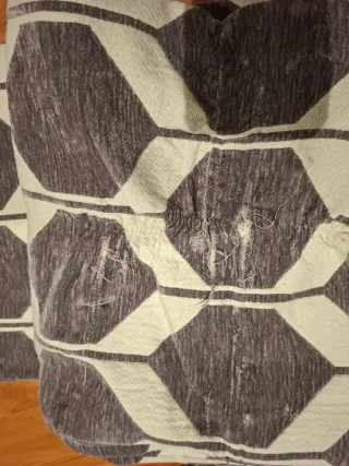 Pareja de Cortinas grises y crudo