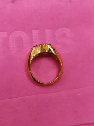 Anillo Tous Oso Negro y Dorado