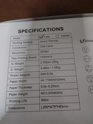 Impresora de etiquetas VEVOR