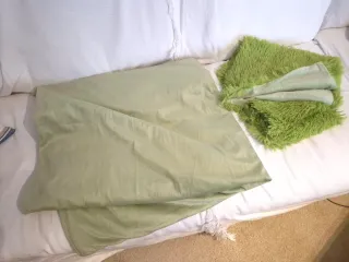 Sábana/manta verde bosque con 2 fundas