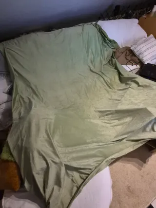 Sábana/manta verde bosque con 2 fundas