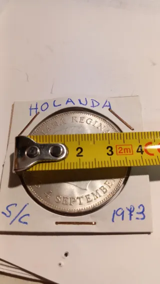 Moneda Plata Holanda Juliana 1973