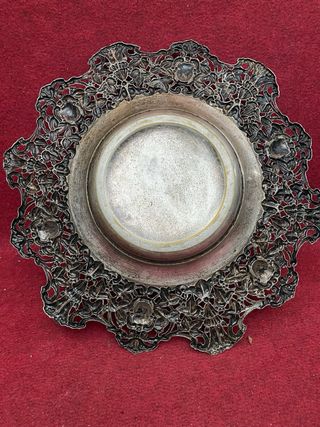 Plato antiguo barroco calado