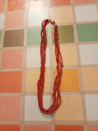 Collana Corallo Rosso Multi-filo