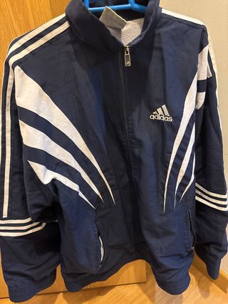 Chaqueta Vintage Adidas Azul y Blanca
