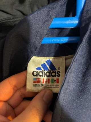 Chaqueta Vintage Adidas Azul y Blanca