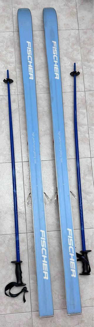 Esquís Fischer Swinglite con bastones