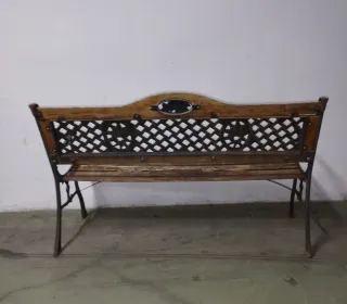 Banco de jardín hierro fundido y madera, ( forja )
