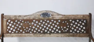 Banco de jardín hierro fundido y madera, ( forja )