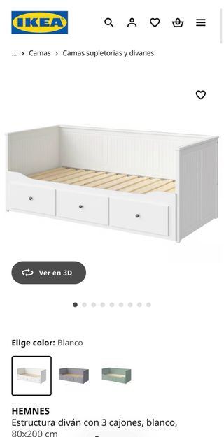 Cama extensible IKEA sin colchón
