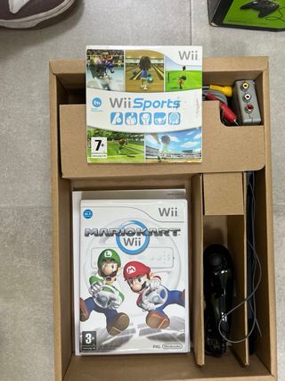 Nintendo Wii Negra Mario Kart Wii Pack