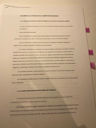 Apuntes Derecho Eclesiástico UV