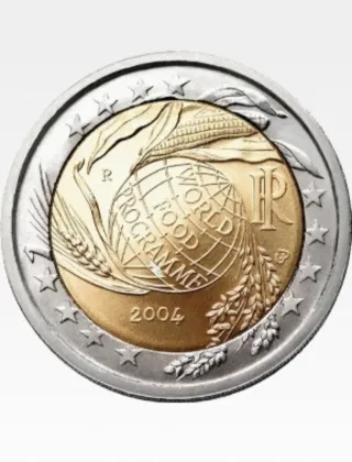 ITALIA 2004. 2 euros. Programa Mundial Alimentos
