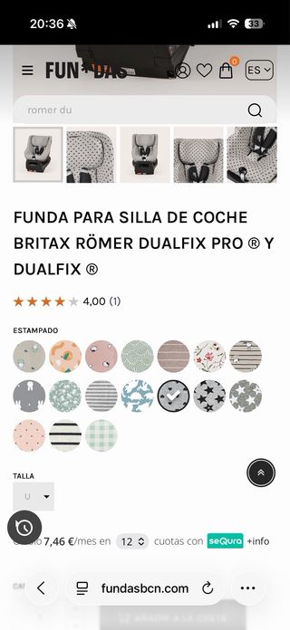 Funda Silla Coche Romer Dualfix