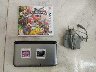 Nintendo 3DS XL Plata + 3 Juegos