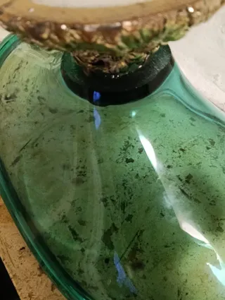 Centro de mesa cristal Murano y plata