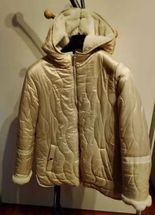 Giubbotto bambina 11/12 anni colore perla. Double