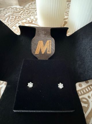 Pendientes Monreal Circonita Plata