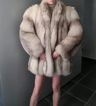 Pelliccia Volpe Argentata Canadese Vintage