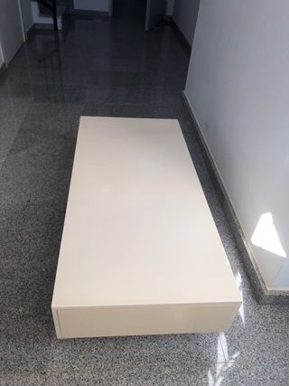 OFERTA! Mesa baja blanca brillo moderna