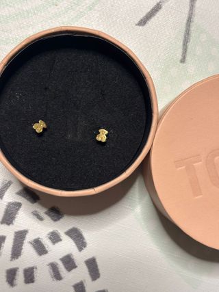 Pendientes Tous Oso Oro Pequeños